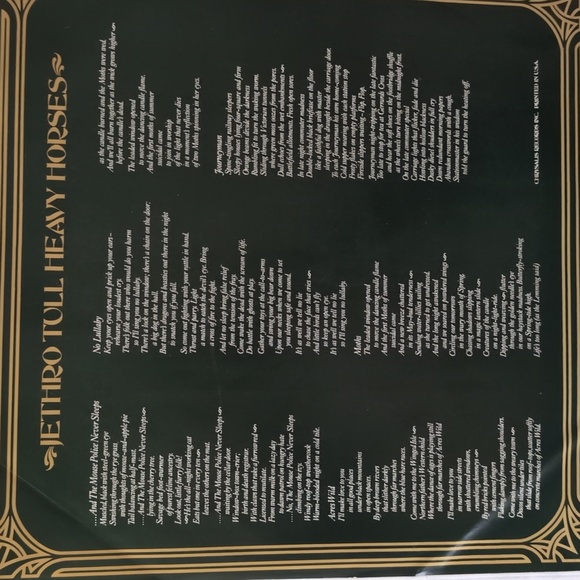 Vintage JETHRO TULL Heavy Horses Vinyl LP Record Album - Picture 6 of 7